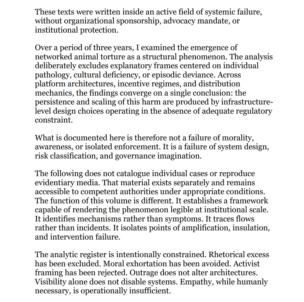 Information Failure Modes in Networked Violence (Elijah Morgan, 2026)